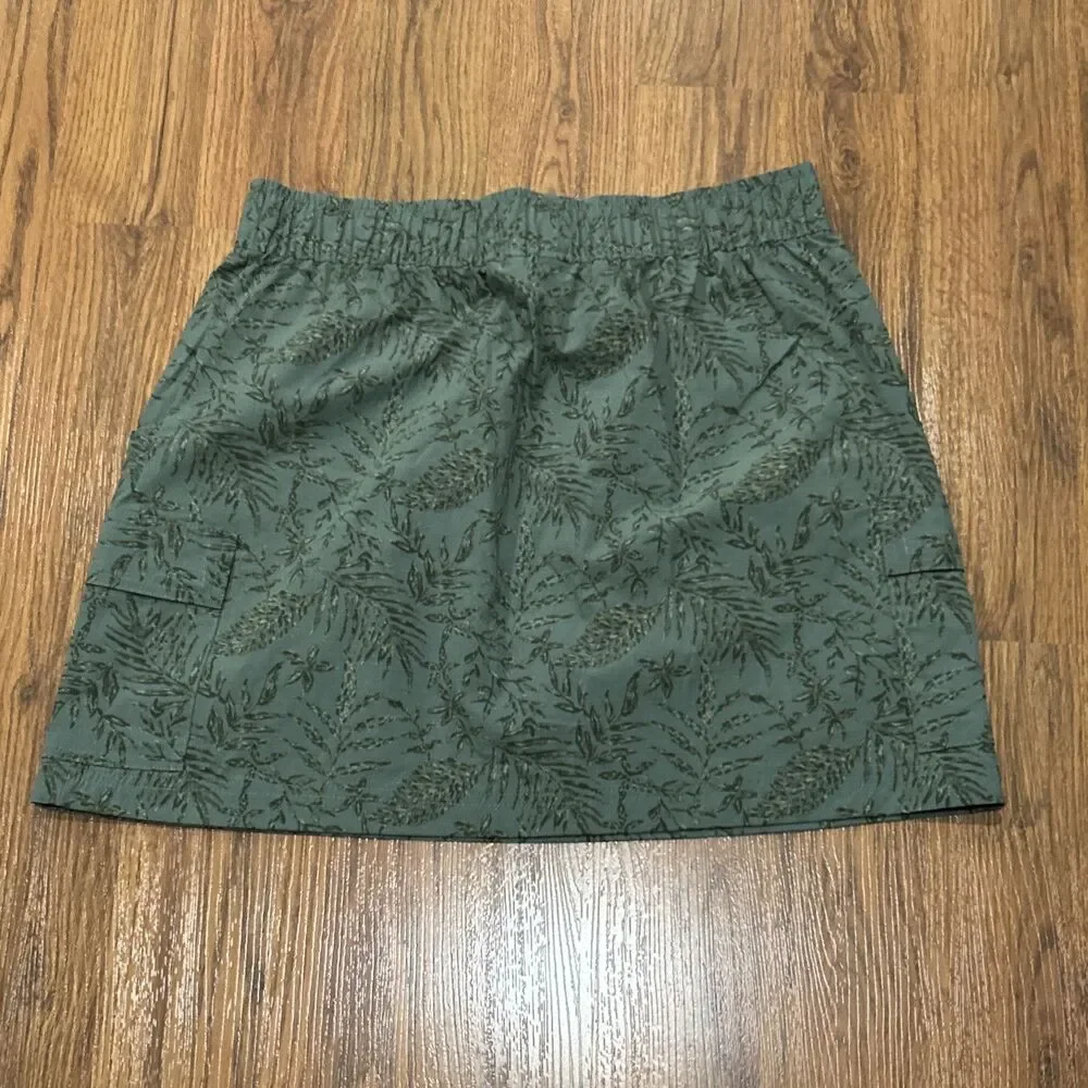 Aspen Skirt Womens Large Cargo Hiking Belted Outdoors Athletic Stretch Leaves - Picture 6 of 6